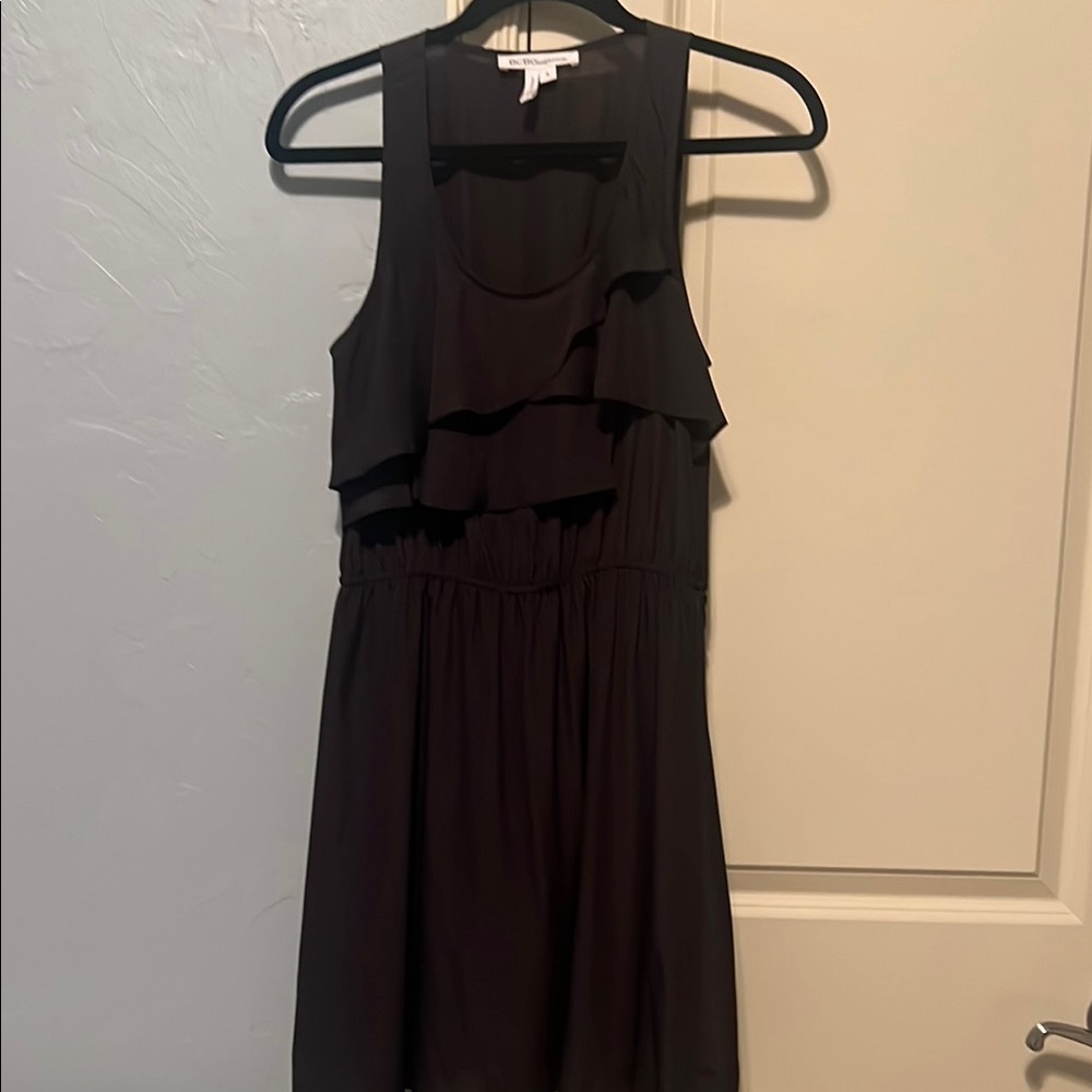 BCBGeneration Black Ruffled Tiered Mini Dress